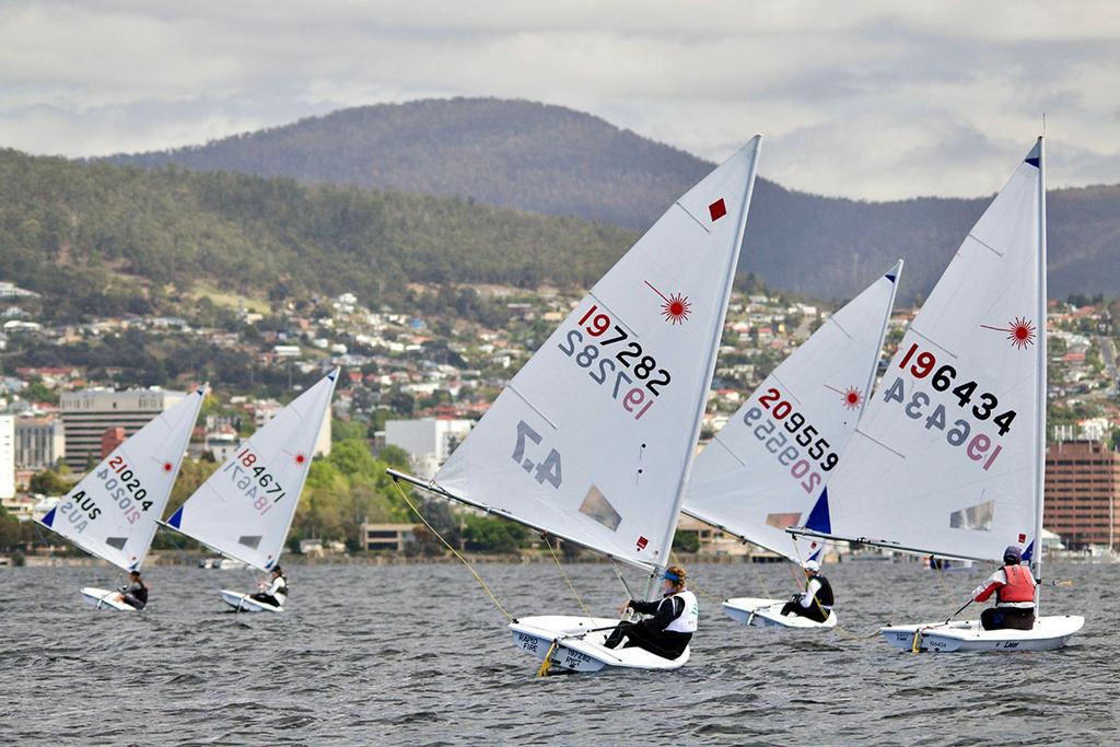 Lasers sailing downwind - BMW Showdown Regattta 2017 © Angus Calvert